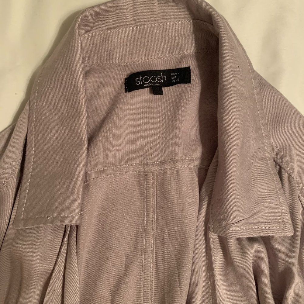 Lightweight Flowy Khaki Colored Longline Jacket